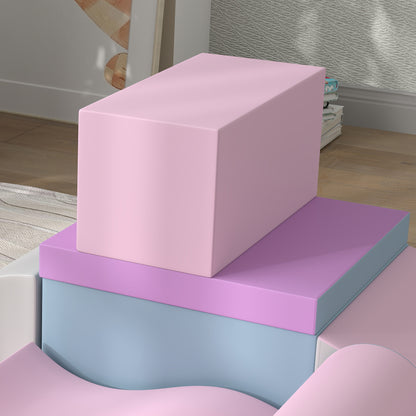 7 PCS. Foam Building Blocks Children Soft Building Blocks Play & Climb Building Blocks Soft Giant Building Blocks Building Toy Foam Blocks Building Set for Baby & Toddlers Castle Set Multicolored