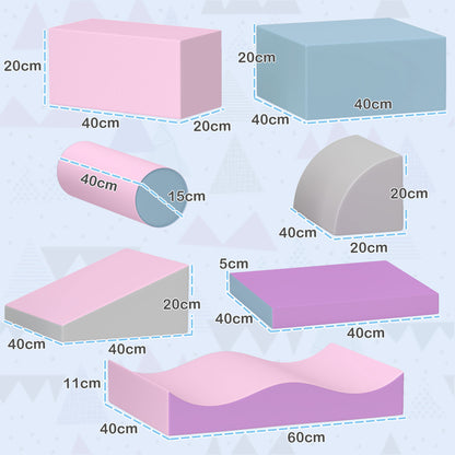 7 PCS. Foam Building Blocks Children Soft Building Blocks Play & Climb Building Blocks Soft Giant Building Blocks Building Toy Foam Blocks Building Set for Baby & Toddlers Castle Set Multicolored