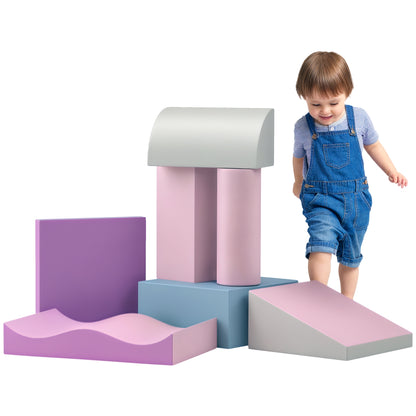 7 PCS. Foam Building Blocks Children Soft Building Blocks Play & Climb Building Blocks Soft Giant Building Blocks Building Toy Foam Blocks Building Set for Baby & Toddlers Castle Set Multicolored