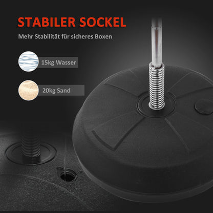 Punching Ball Set Freestanding Boxing Training Set 125/131/138/145cm Adjustable Height Boxing Stand with 1 Pair of Gloves 1 Pump Freestanding Trainer Suitable for Professionals and Beginners Red