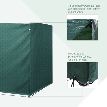3-Seater Swing Cover, Waterproof Winterproof Protective Cover for Garden Swing, Windproof UV-Resistant Cover for Garden Furniture, Hanging Chair, 215 x 155 x 150 cm Green