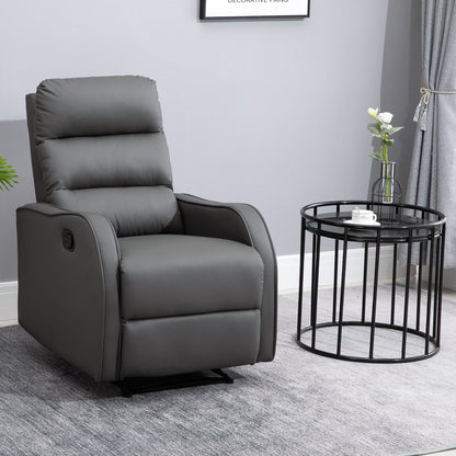 Recliner Chair, TV Armchair with Reclining Function, 160° Tiltable TV Chair, Relaxing Chair, Reclining Armchair for Living Room, Bedroom, Faux Leather, Dark Gray