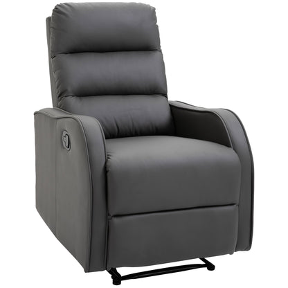 Recliner Chair, TV Armchair with Reclining Function, 160° Tiltable TV Chair, Relaxing Chair, Reclining Armchair for Living Room, Bedroom, Faux Leather, Dark Gray
