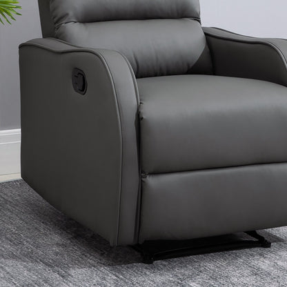 Recliner Chair, TV Armchair with Reclining Function, 160° Tiltable TV Chair, Relaxing Chair, Reclining Armchair for Living Room, Bedroom, Faux Leather, Dark Gray
