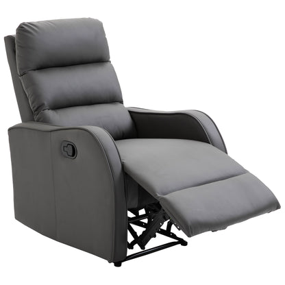 Recliner Chair, TV Armchair with Reclining Function, 160° Tiltable TV Chair, Relaxing Chair, Reclining Armchair for Living Room, Bedroom, Faux Leather, Dark Gray