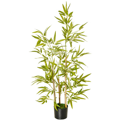 Artificial Indoor Plant 120cm in Pot with 336 Leaves, Realistic Fake Bamboo Plant for Indoor and Outdoor