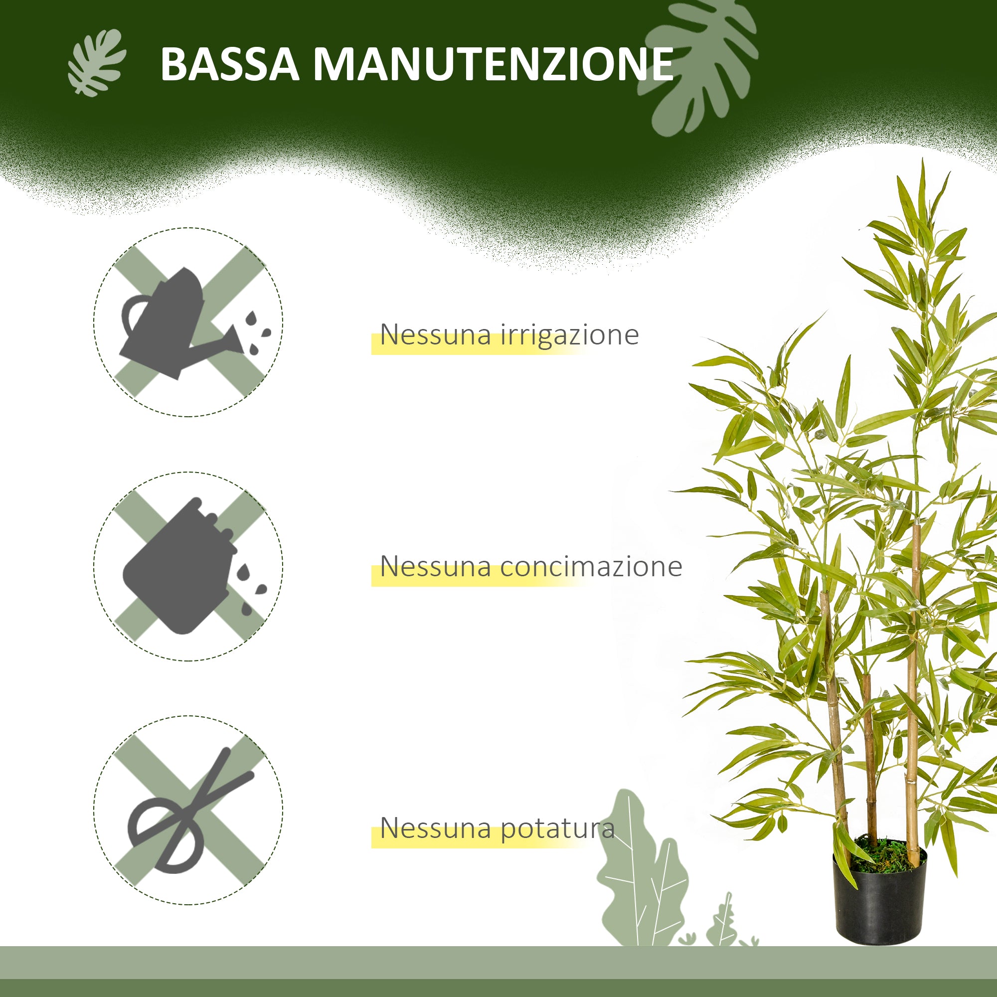 Artificial Indoor Plant 120cm in Pot with 336 Leaves, Realistic Fake Bamboo Plant for Indoor and Outdoor