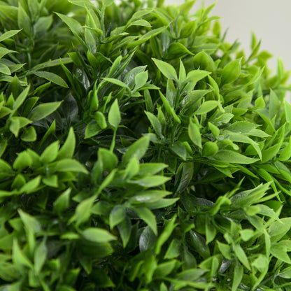 Artificial Tree, Artificial Plant, Boxwood with 3 Bamboo Leaf Balls, Pot Included, Indoor and Outdoor, Height 110 cm, No Assembly Required, Green