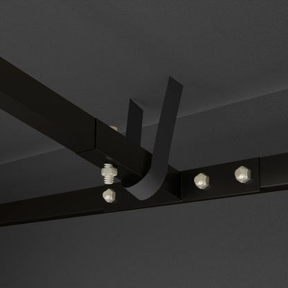 Replacement Roof for Pavilion 3 x 3 m, waterproof Pavilion Canopy, Replacement Cover for Garden Pavilion, Parts made of Oxford Fabric, 370 g/m², Dark Gray