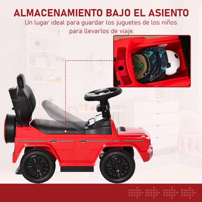 Kids Ride On Toy Car with Mercedes G350 License Ride On Car for 1-3 Years Old with Horn Removable Canopy and Safety Bar Load 25 kg 85.5x40.5x95 cm Red