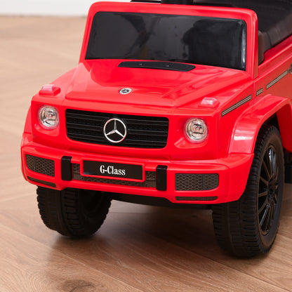 Kids Ride On Toy Car with Mercedes G350 License Ride On Car for 1-3 Years Old with Horn Removable Canopy and Safety Bar Load 25 kg 85.5x40.5x95 cm Red