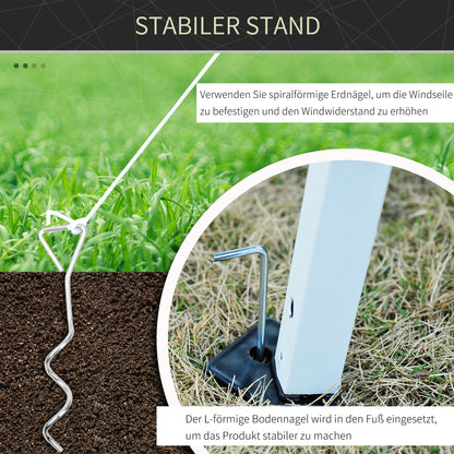 Folding Pavilion Gazebo Pop-up Canopy with Sidewalls incl. Carrying Bag, Steel+Oxford, Beige, 3x3x2.55m