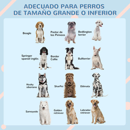 Dog House Outdoor 84.2x98.2x82 cm Dog House with Window Pattern and Imitation Tile Roof for Large Dogs Gray and White