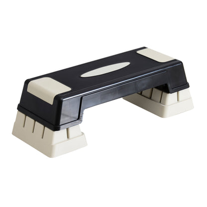 Professional Aerobic Plastic Stepper 71 x 28 x 12.5cm/17.5cm/22.5cm Black and Grey