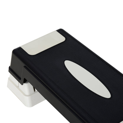 Professional Aerobic Plastic Stepper 71 x 28 x 12.5cm/17.5cm/22.5cm Black and Grey