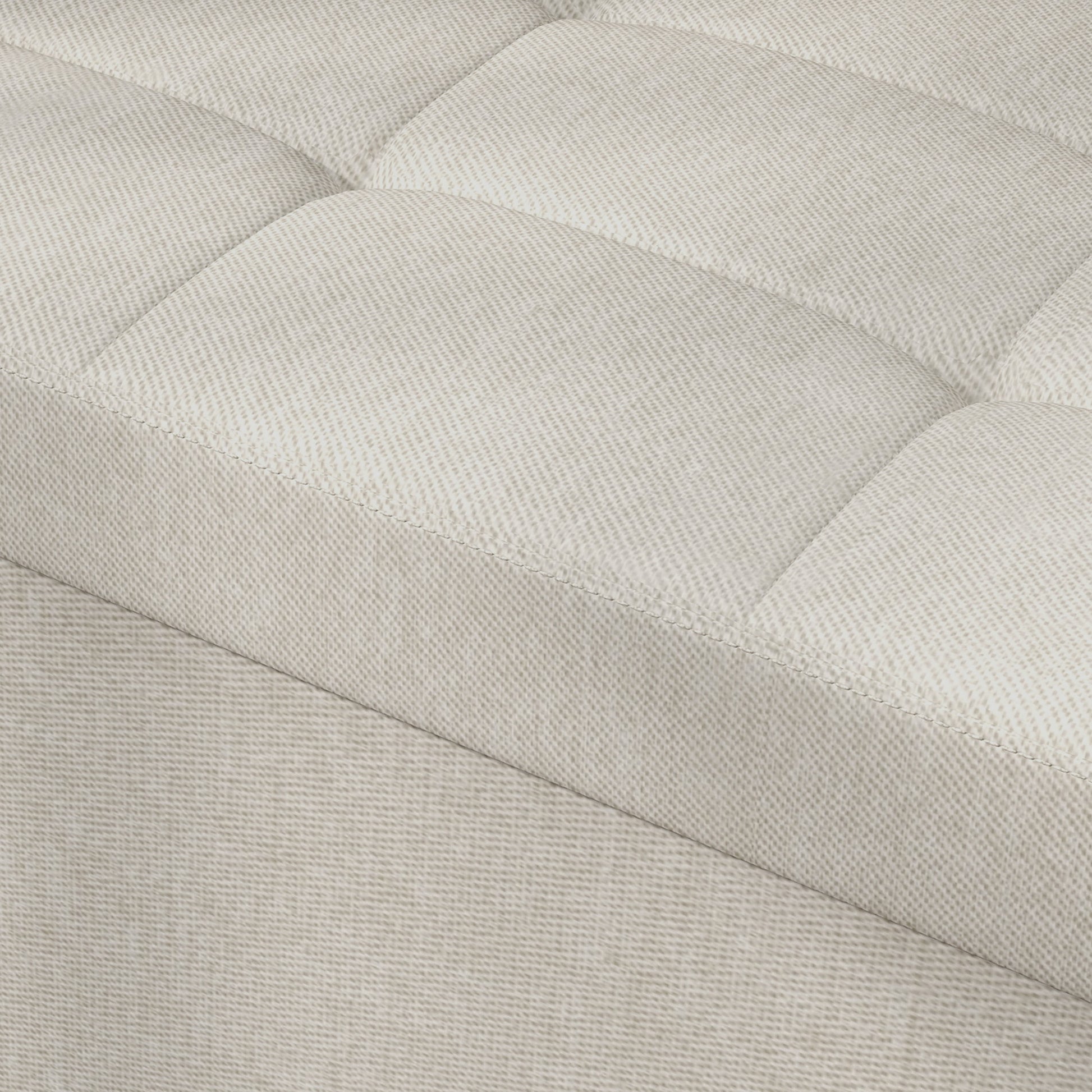 Storage Bench Ottoman, 76 x 38 x 38 cm, 84L, Foldable, End of Bed, Footrest, with Lid, for Hallway, Living Room, Tufted Linen, Cream