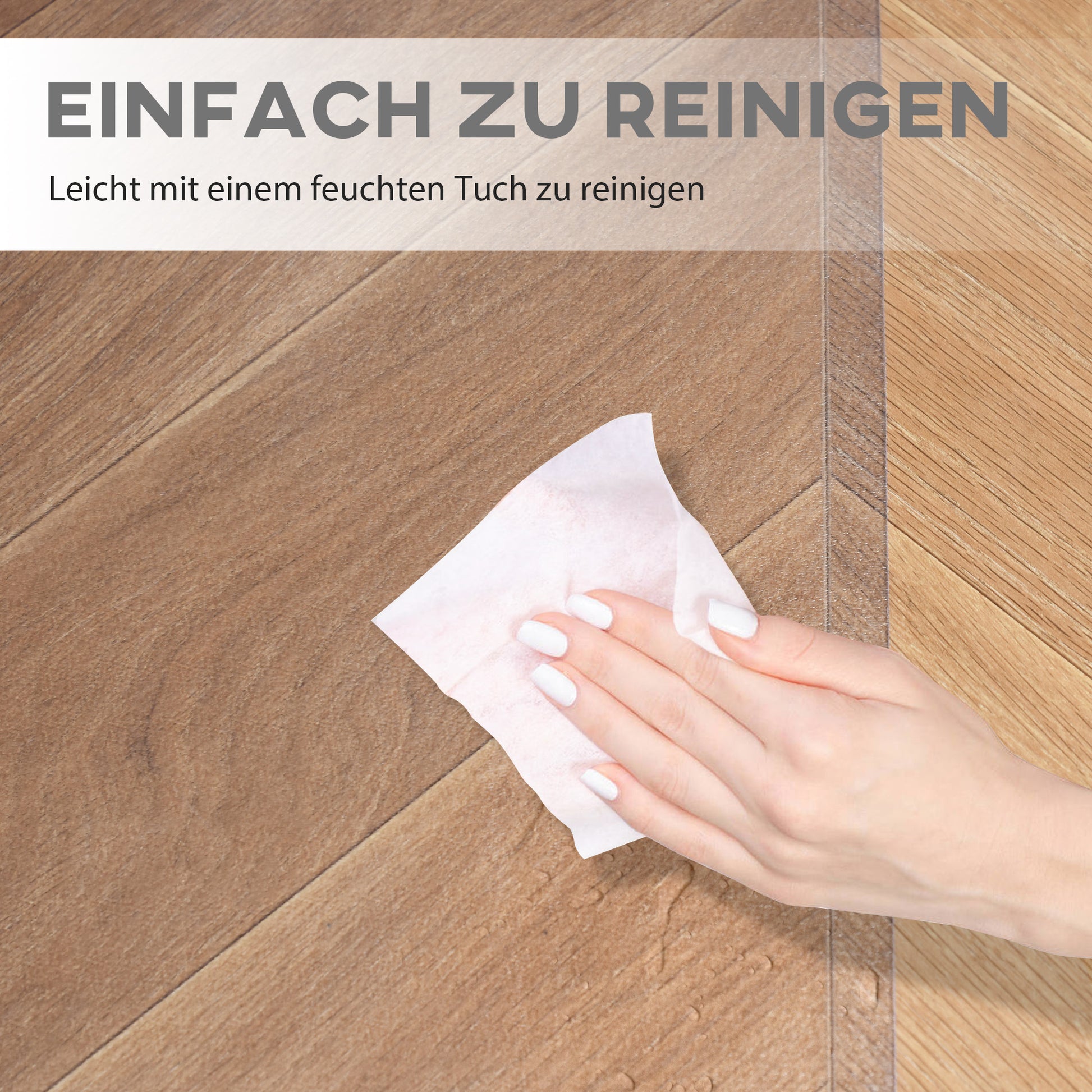 Floor Protector 90 x 120 cm Office Chair Pad in Transparent, Scratch-Resistant Chair Mat, Floor Mat for Hard Floors