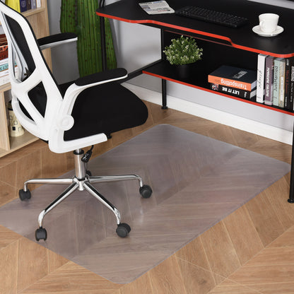 Floor Protector 90 x 120 cm Office Chair Pad in Transparent, Scratch-Resistant Chair Mat, Floor Mat for Hard Floors