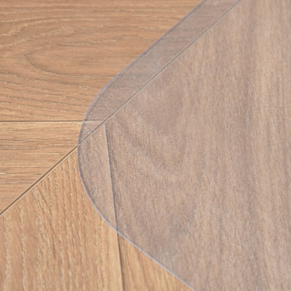 Floor Protector 90 x 120 cm Office Chair Pad in Transparent, Scratch-Resistant Chair Mat, Floor Mat for Hard Floors