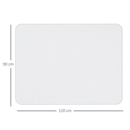 Floor Protector 90 x 120 cm Office Chair Pad in Transparent, Scratch-Resistant Chair Mat, Floor Mat for Hard Floors