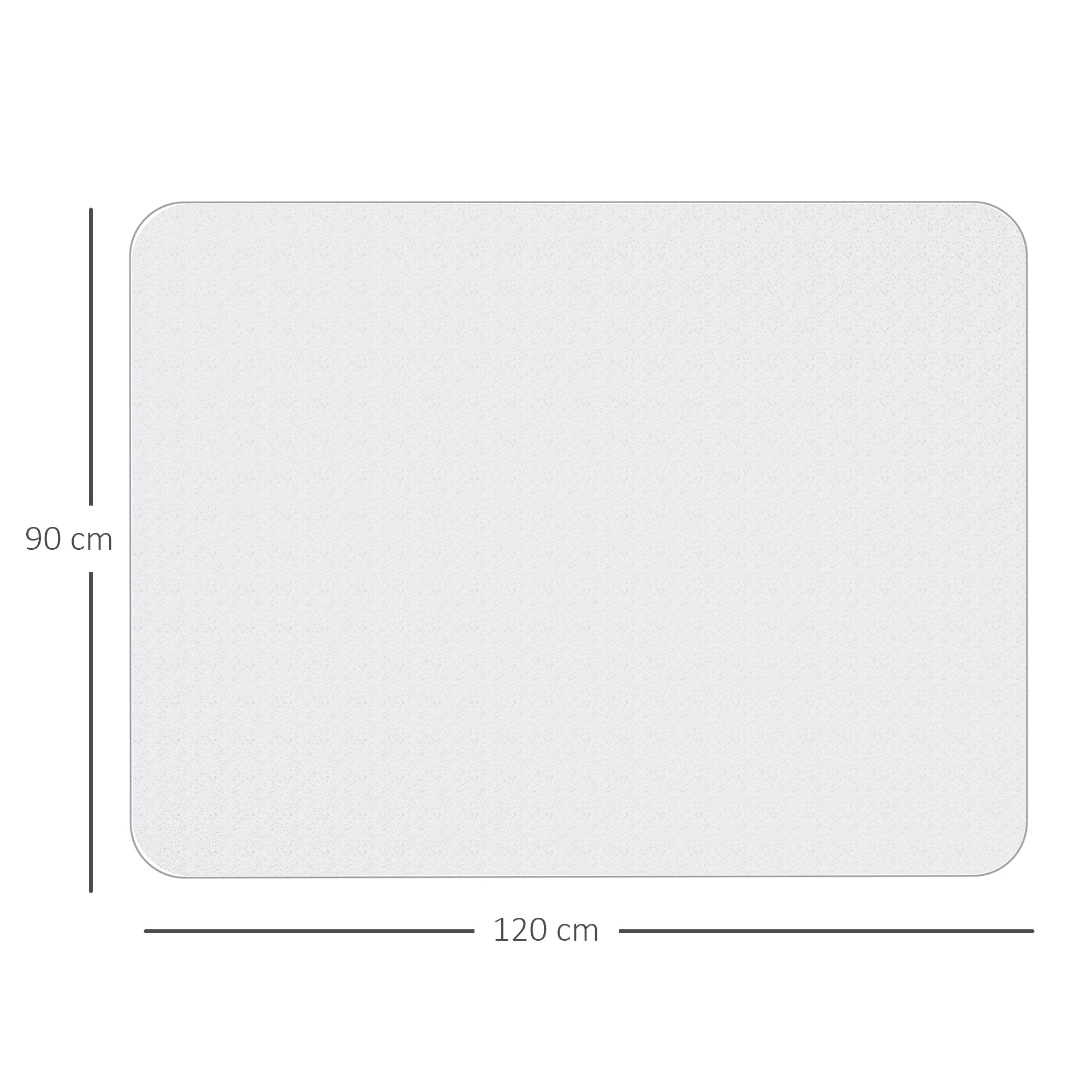 Floor Protector 90 x 120 cm Office Chair Pad in Transparent, Scratch-Resistant Chair Mat, Floor Mat for Hard Floors