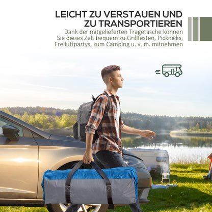 Event Shelter 3.5 x 3.5m Pavilion with Hook Door, Rain Protection with Sturdy Steel Poles, Garden Pavilion with UV Protection, Party Tent Sunshade for Camping, Garden Festivals Green