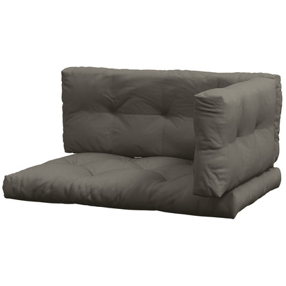 3 Seater Pallet Cushion 120cm x 80cm x 12cm Bench Pad Seat Cushion with UV Protection Garden Bench Cushion Water Repellent Cushion for Garden, Balcony Dark Gray