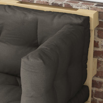 3 Seater Pallet Cushion 120cm x 80cm x 12cm Bench Pad Seat Cushion with UV Protection Garden Bench Cushion Water Repellent Cushion for Garden, Balcony Dark Gray