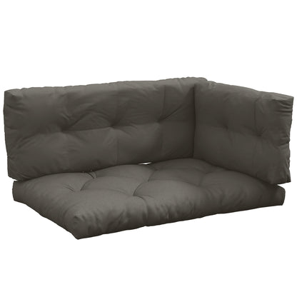 3 Seater Pallet Cushion 120cm x 80cm x 12cm Bench Pad Seat Cushion with UV Protection Garden Bench Cushion Water Repellent Cushion for Garden, Balcony Dark Gray