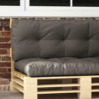 3 Seater Pallet Cushion 120cm x 80cm x 12cm Bench Pad Seat Cushion with UV Protection Garden Bench Cushion Water Repellent Cushion for Garden, Balcony Dark Gray