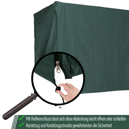 Hollywood Swing Cover 3 Seater, Water Repellent Winterproof Protective Cover for Garden Swing, UV Resistant Tarpaulin, Cover, Tear-Resistant 420D Oxford Fabric, 177x114x152cm Dark Green