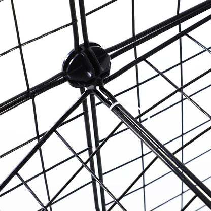 Playpen Playpen DIY Puppy Playpen Mesh Playpen for Small Animals made of Metal Mesh Barrier Small Pets Playpen for Indoors 36 Panels Black 146 x 73 x 73 cm