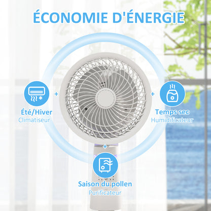 40 W Floor Fan Portable and Lightweight Air Circulator Fan, Adjustable 70°+90° Oscillation, Remote Control, 7H Timer, 3 Speeds, for Bedroom, Home or Office, White