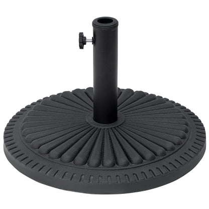 Umbrella Stand 14 kg Umbrella Base Round Umbrella Holder, Stand Umbrella Weight for Umbrella 35-48mm Pole Diameter, for Balcony, Terrace, Garden, Black