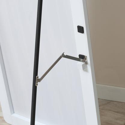 Full-Length Mirror, 160 x 45 cm Floor Mirror with Metal Frame, Large Standing Mirror for Living Room, Bedroom, Wardrobe, Hallway, Silver