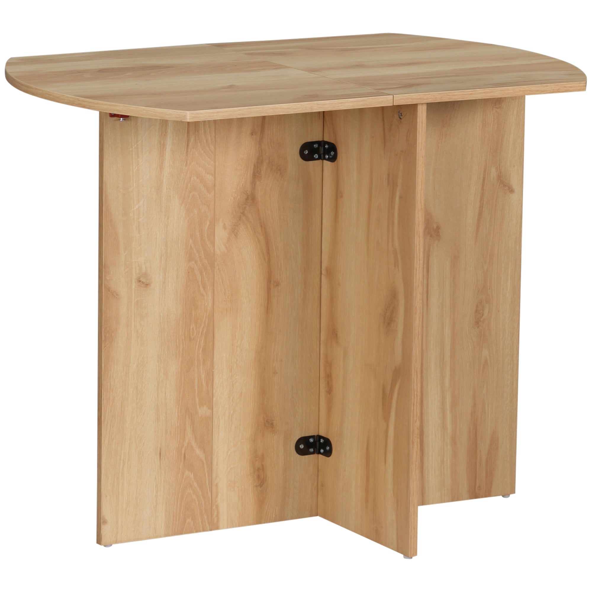 Dining Table, Folding Space Saver Kitchen and Living Room Table in Wood 90x60x74cm, Oak