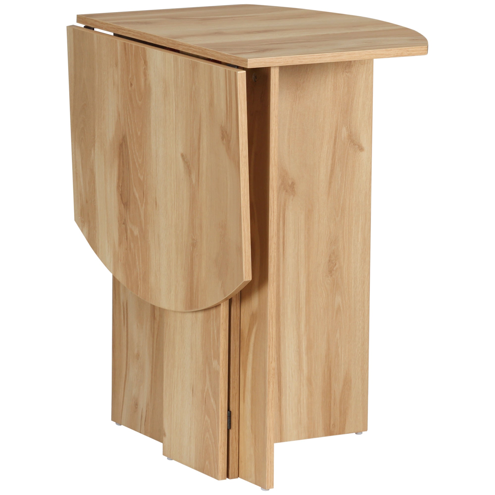 Dining Table, Folding Space Saver Kitchen and Living Room Table in Wood 90x60x74cm, Oak