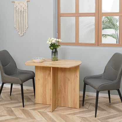 Dining Table, Folding Space Saver Kitchen and Living Room Table in Wood 90x60x74cm, Oak