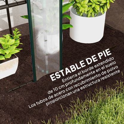 Small Greenhouse Outdoor Greenhouse with 3 Levels Shelves Roll-Up Zipper Doors and Steel Frame Greenhouse for Planting Plants Flowers 215x46x151 cm Transparent