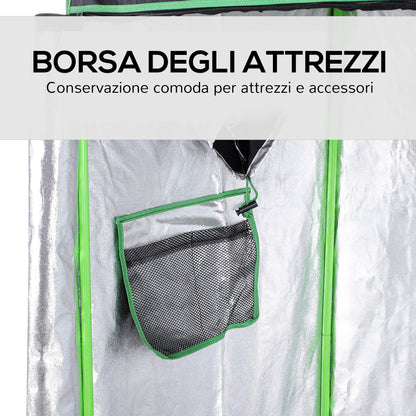 Hydroponic Tent in Oxford 600D with 3 Adjustable Air Vents and Window, Hydroponic Greenhouse for Indoor Cultivation with Cable Hole, 120x60x150 cm, Black