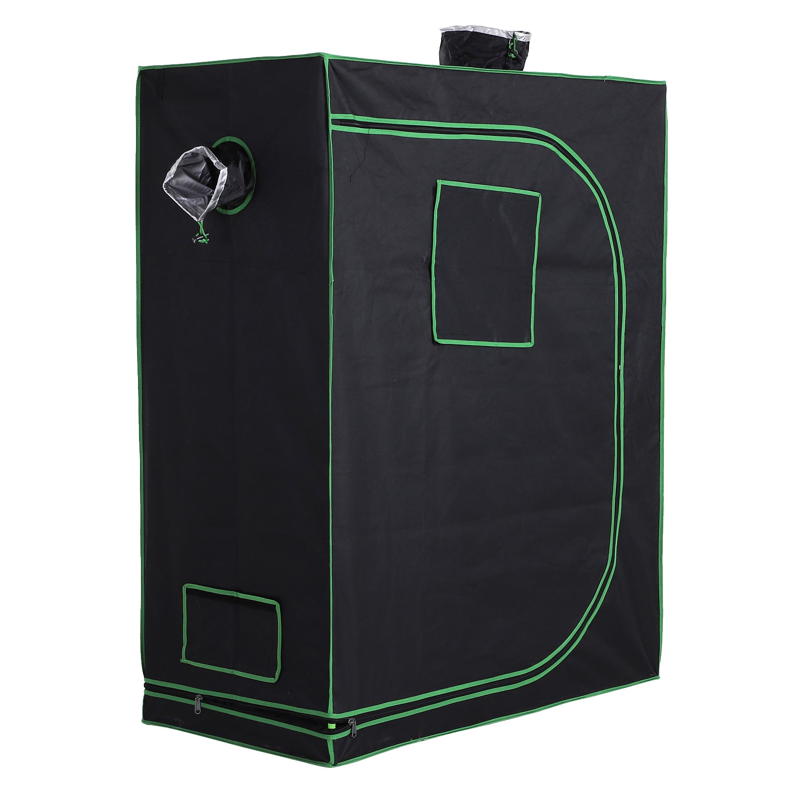 Hydroponic Tent in Oxford 600D with 3 Adjustable Air Vents and Window, Hydroponic Greenhouse for Indoor Cultivation with Cable Hole, 120x60x150 cm, Black