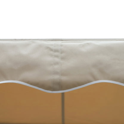 Freestanding Awning Garden Awning Awning with Folding Arm Crank Patio Cream 3x3m