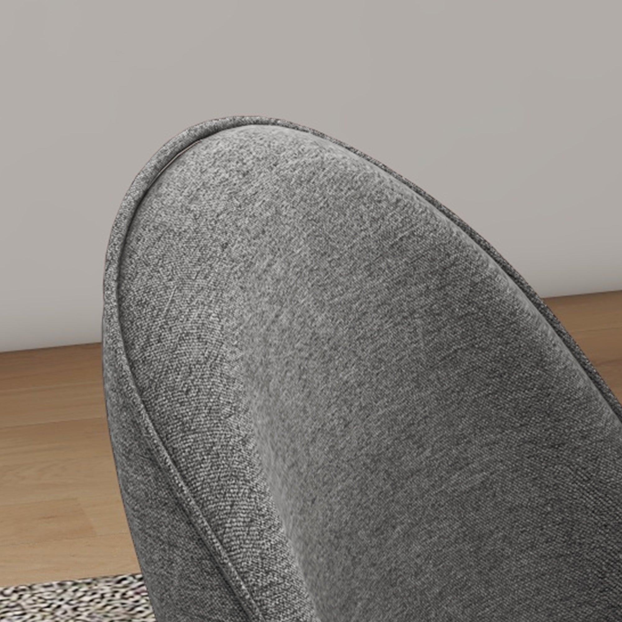 Set of 2 Dining Chairs Upholstered Kitchen Chairs with Linen Fabric and Steel Legs Modern Style for Living Room Bedroom Load 120 kg 50x52x83 cm Gray