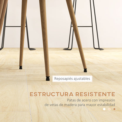 Set of 2 Dining Chairs Upholstered Kitchen Chairs with Linen Fabric and Steel Legs Modern Style for Living Room Bedroom Load 120 kg 50x52x83 cm Gray