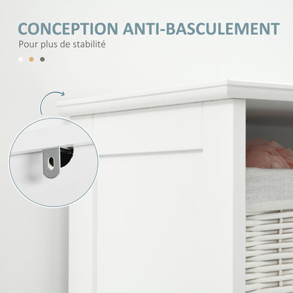 Slim Bathroom Storage Cabinet with 3 Open Compartments, Drawer, and Adjustable Shelf, Bathroom Cabinet for Small Spaces, 40 x 30 x 164 cm, White