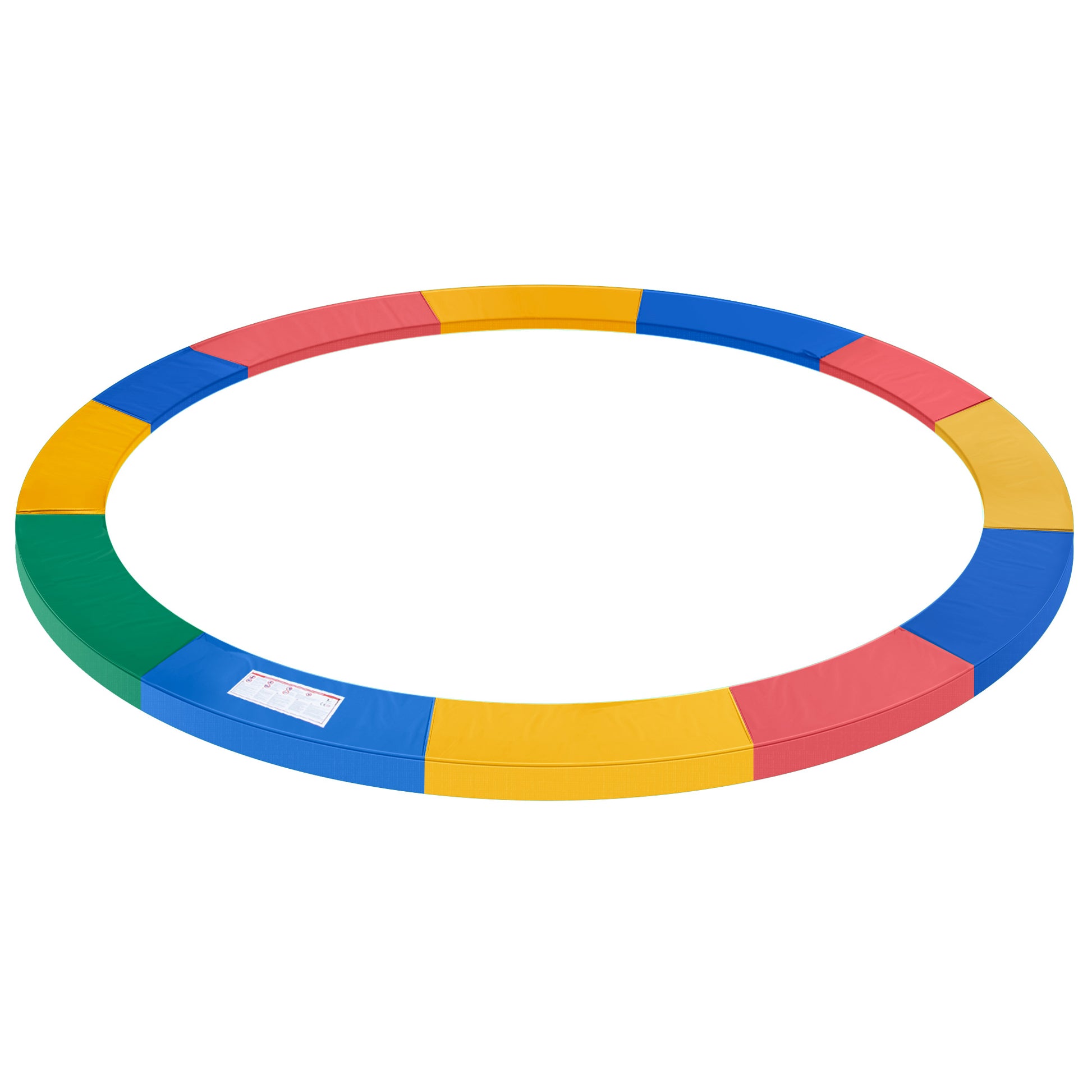 Trampoline Edge Cover Ø366cm wide, Tear-resistant UV-resistant Spring Cover, Water-resistant, Trampoline Accessories Edge Protection Safety Net Spare Parts for Garden Trampolines, Red+Yellow+Blue