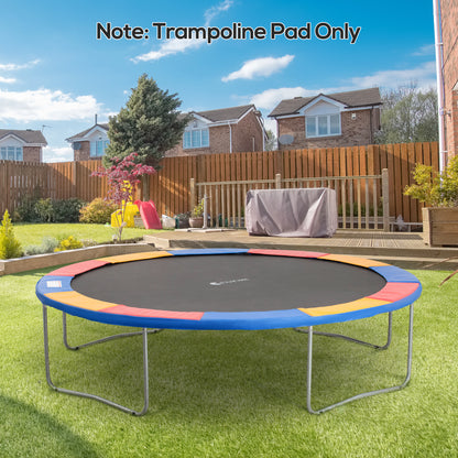 Trampoline Edge Cover Ø366cm wide, Tear-resistant UV-resistant Spring Cover, Water-resistant, Trampoline Accessories Edge Protection Safety Net Spare Parts for Garden Trampolines, Red+Yellow+Blue