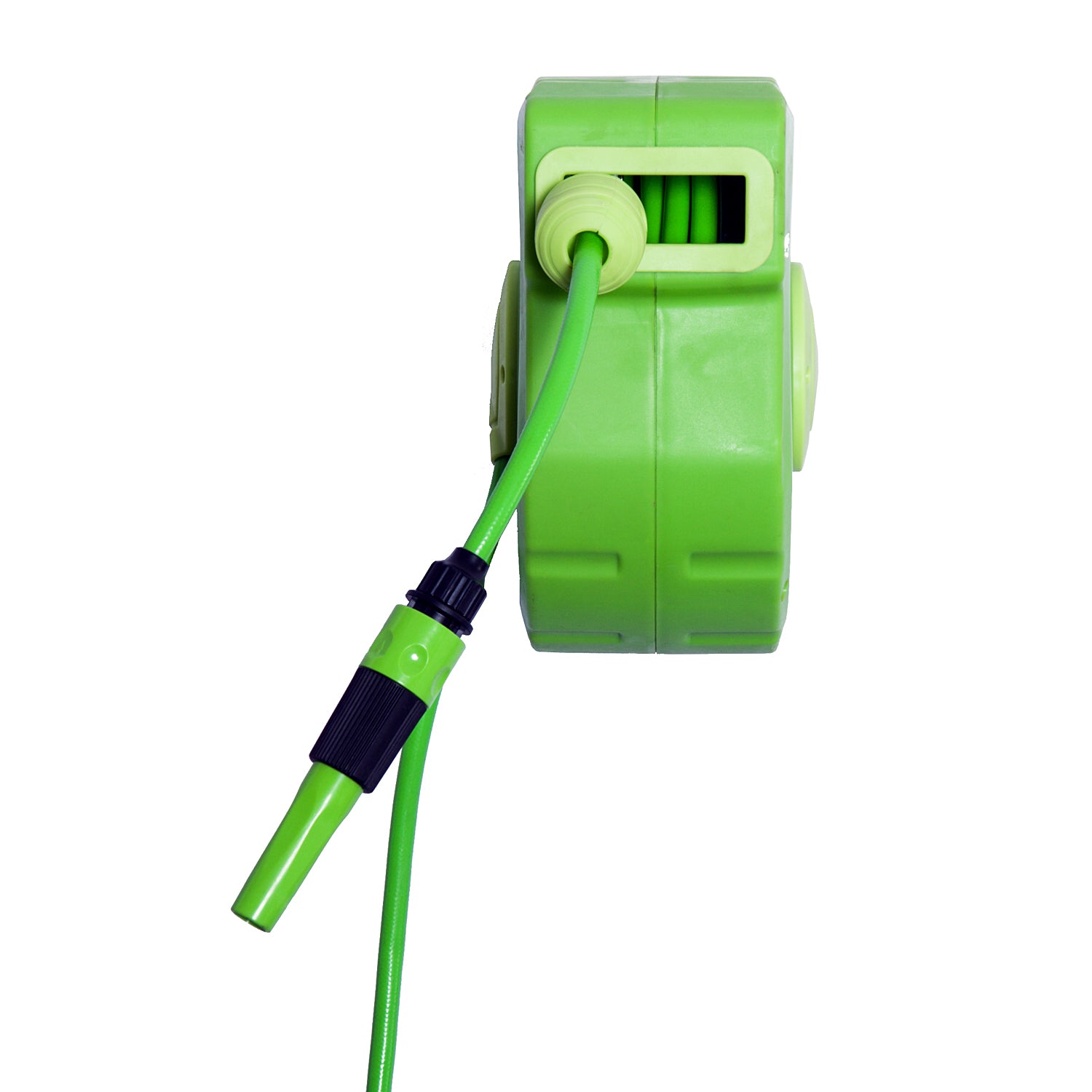 Hose Reel 10+1m Hose Reel Automatic Swivel Air Pressure Garden 180° Swivel Air Hose Green