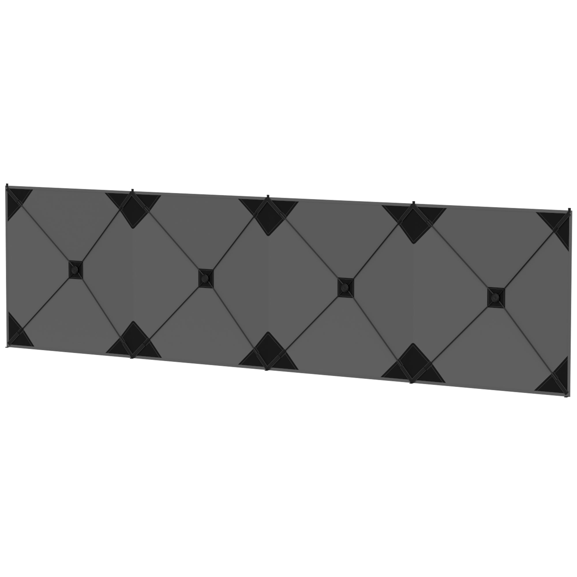 Foldable Windbreak – Camping Privacy Screen with Guy Ropes, Ground Pegs & Carry Bag, 480 x 120 cm (15 ft 9 in x 3 ft 11 in), Dark Gray