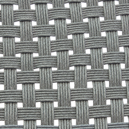 Garden Chair with Footrest - Relaxation Chair in Acacia Wood and Woven Resin - Natural, Gray